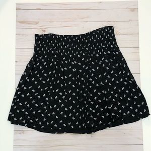Black floral skirt
